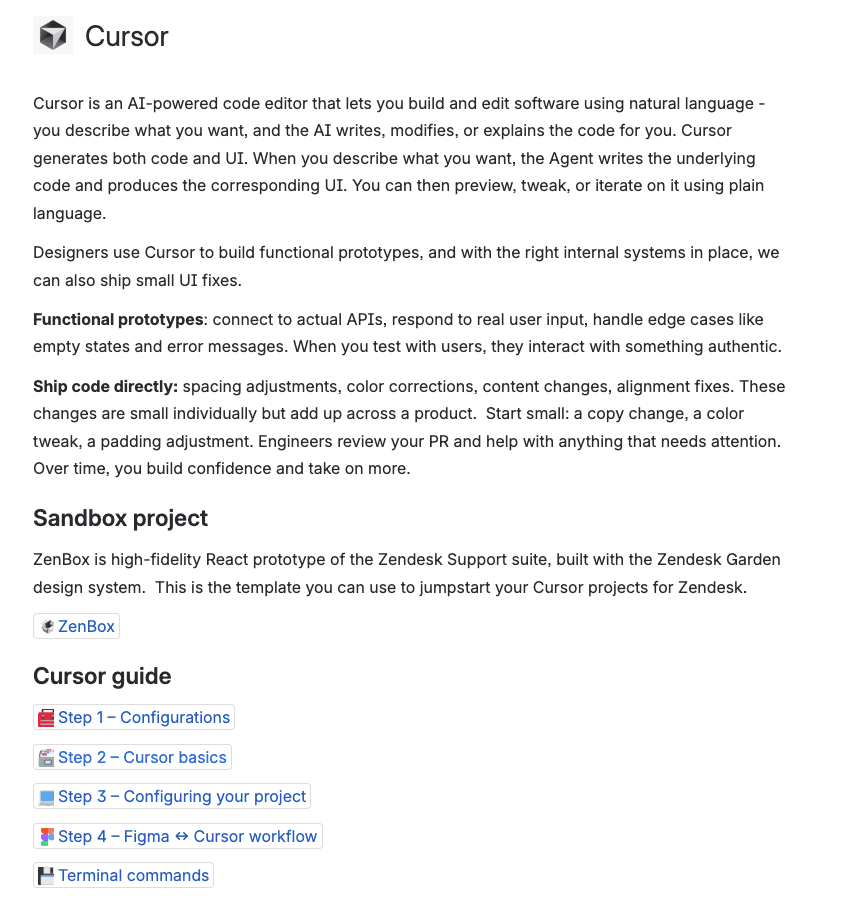 Cursor guide for Product Designers