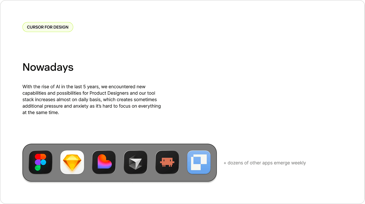 Designer's tool stack — present