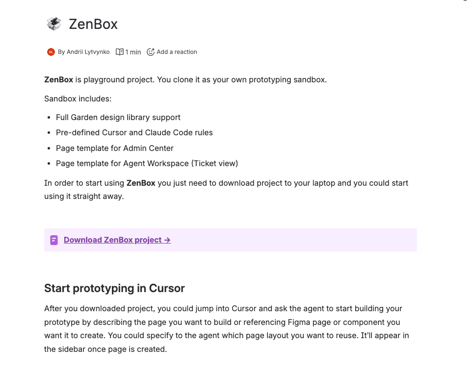 Sandbox project for Product Designers